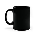 Exhausted but Gifted Black Coffee Mug — Funny Stick Figure Coffee Cup, 11oz