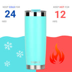 The Deep End | 20oz Insulated Tumbler w/ 2 Straws – Teal