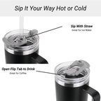 The Giant -  30oz Tumbler with Handle (Black)