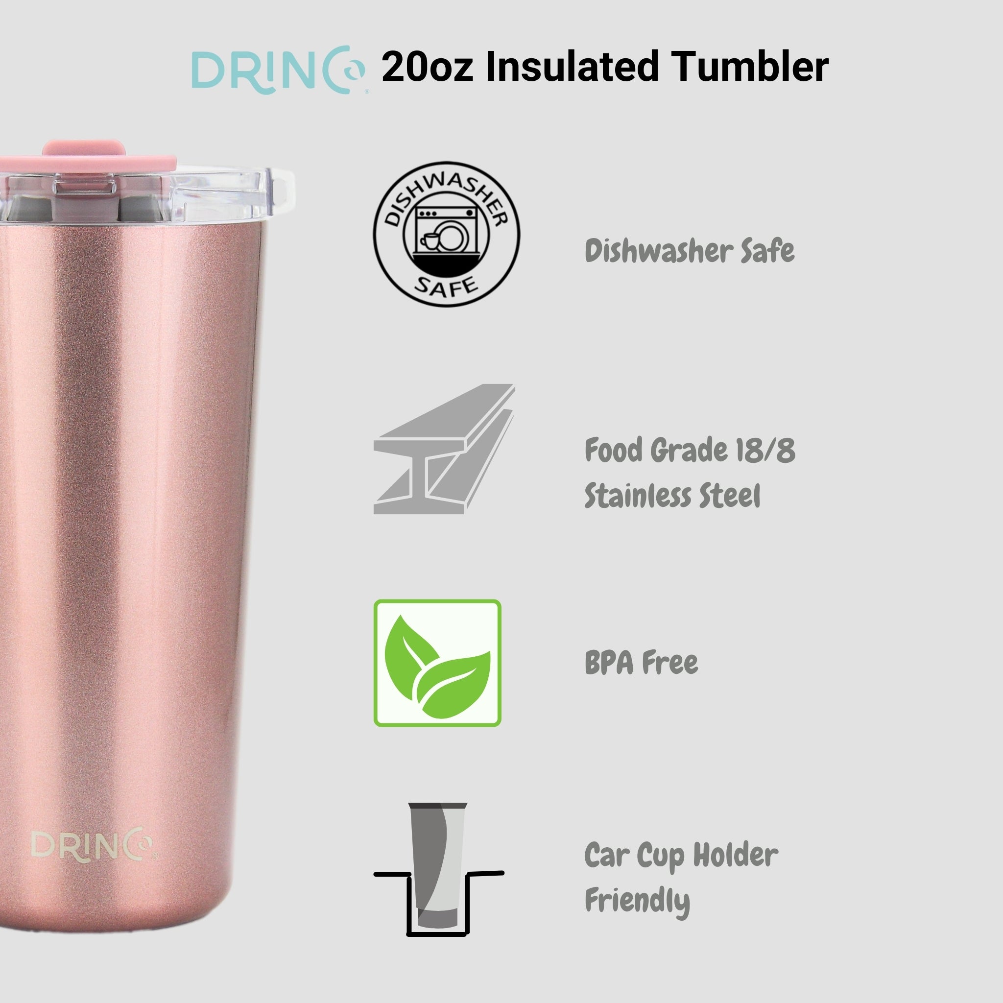 The Gold Rush | 20oz Spill-Proof Insulated Tumbler w/ Straw