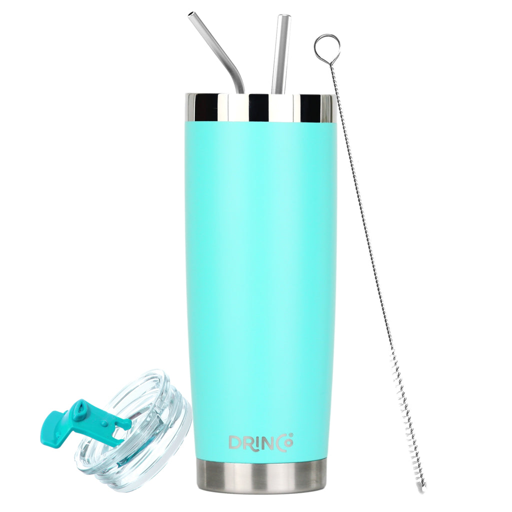 The Deep End | 20oz Insulated Tumbler w/ 2 Straws – Teal