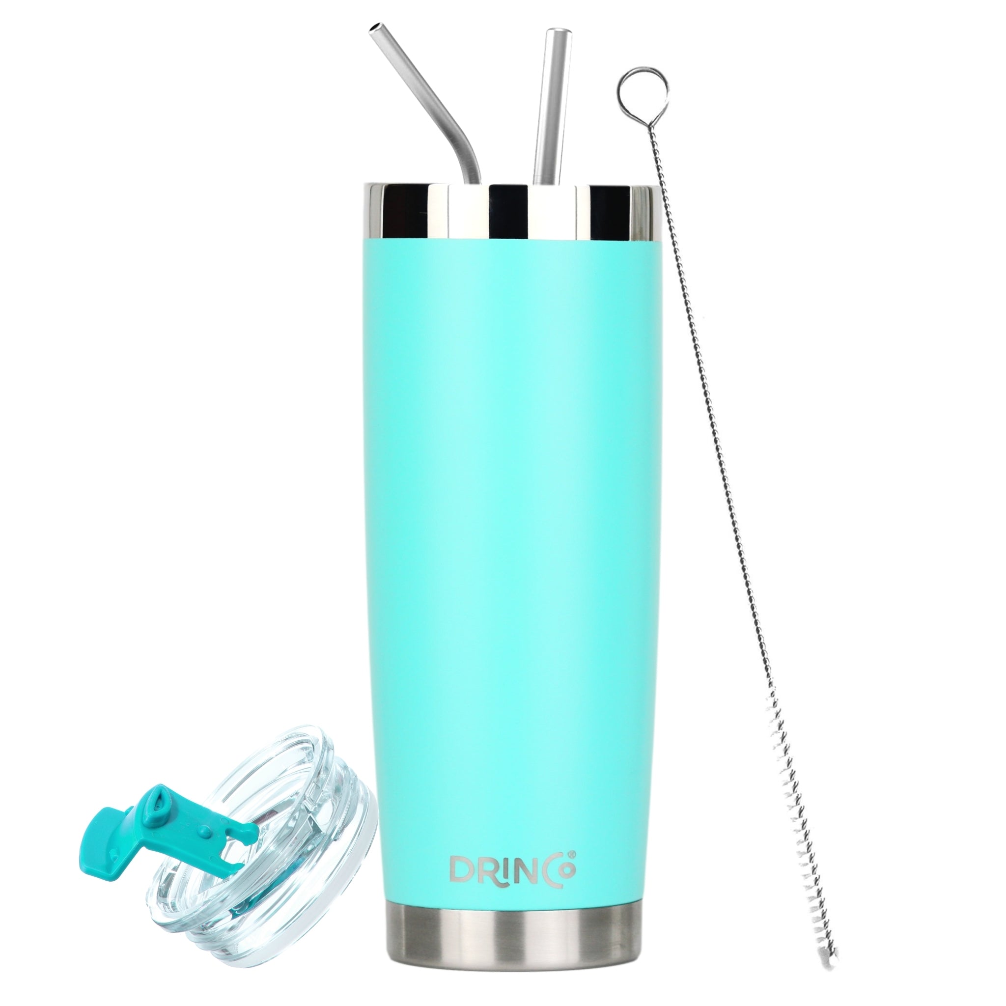 The Deep End | 20oz Insulated Tumbler w/ 2 Straws – Teal