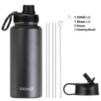 The Patriot 32oz Stainless Steel Water Bottle-Eagle-Black