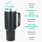 The Giant -  30oz Tumbler with Handle (Black)