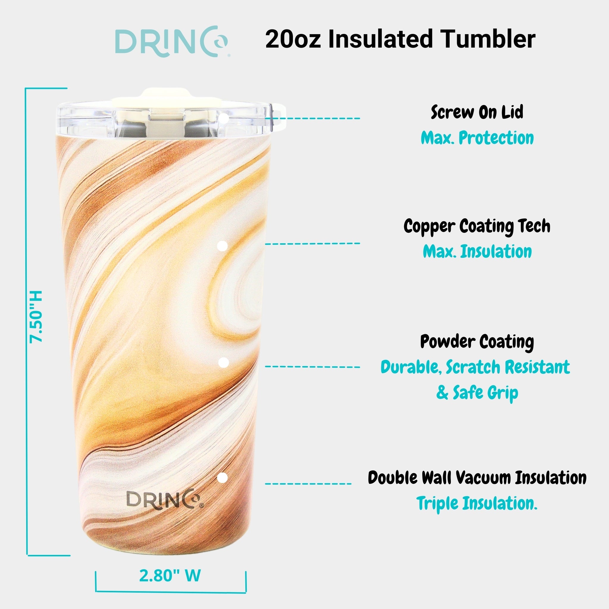 The Swirl | 20oz Leakproof Insulated Tumbler