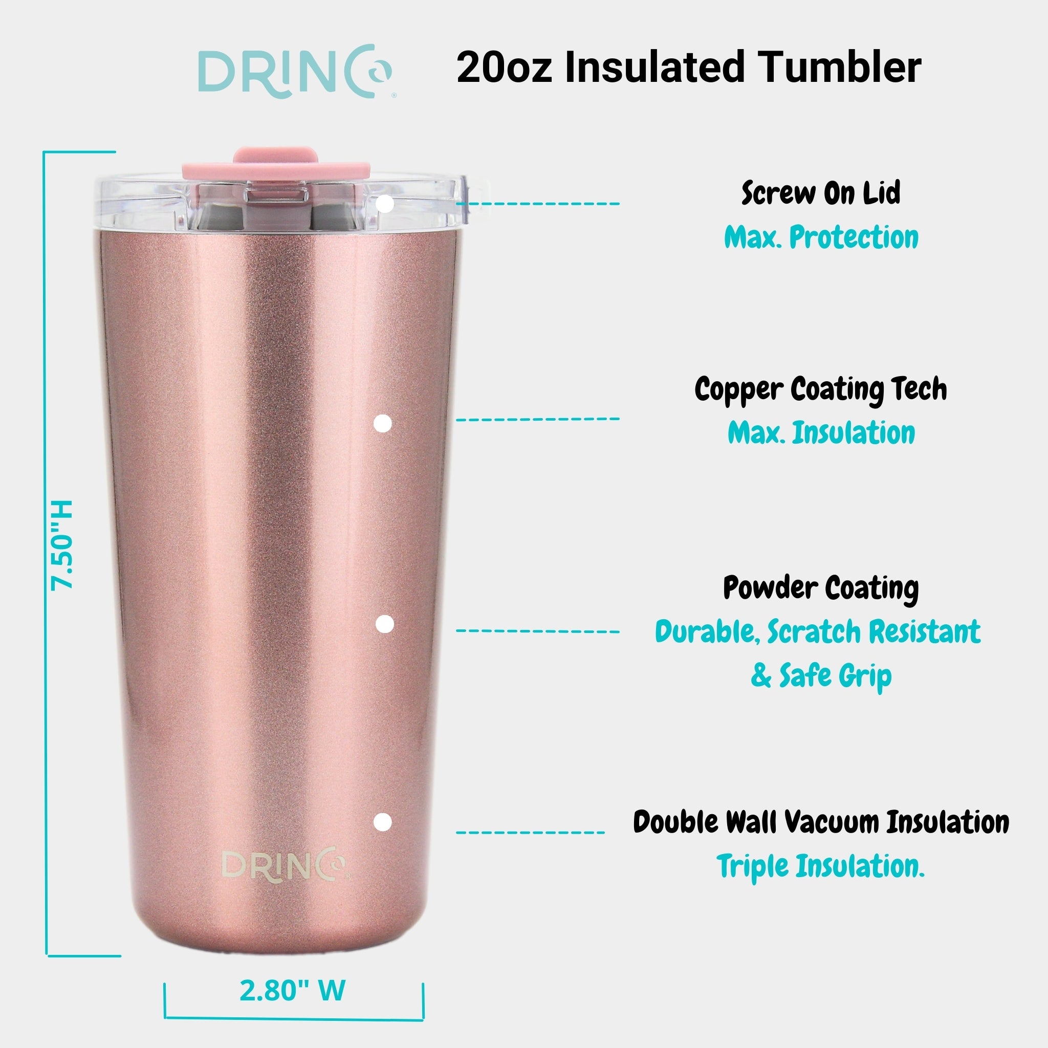 The Gold Rush | 20oz Spill-Proof Insulated Tumbler w/ Straw