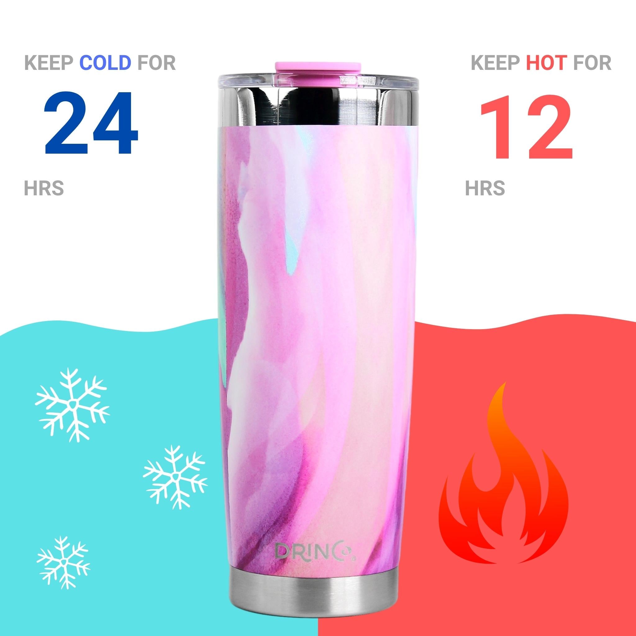 The Gorgeous |  20oz Insulated Tumbler w/Spill Proof Lid, 2 Straws