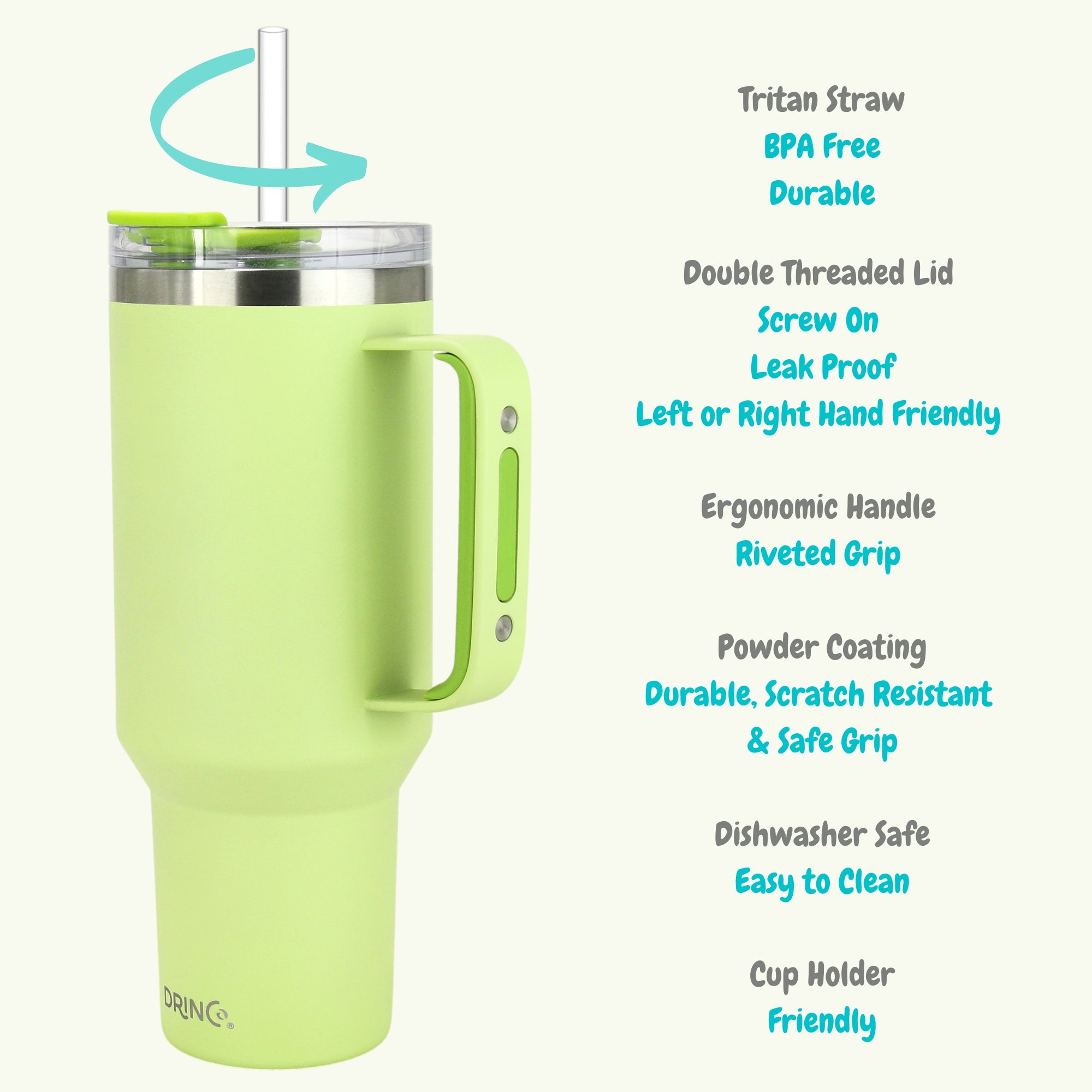 The Kiwi | 40oz Insulated Tumbler with Handle