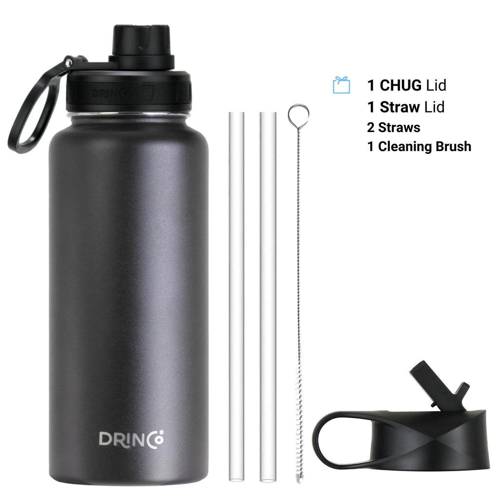 The Proud 32oz Stainless Steel Water Bottle - USA Flag-Black