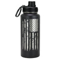 The Proud 32oz Stainless Steel Water Bottle - USA Flag-Black