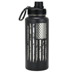 The Proud 32oz Stainless Steel Water Bottle - USA Flag-Black