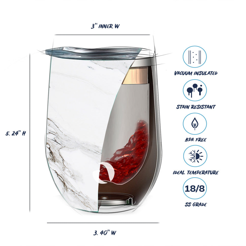 The Classy | 12oz Insulated Wine Tumbler Glass
