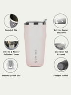 The THOR | 20oz Beer Mug with Bottle Opener – Pale Pink